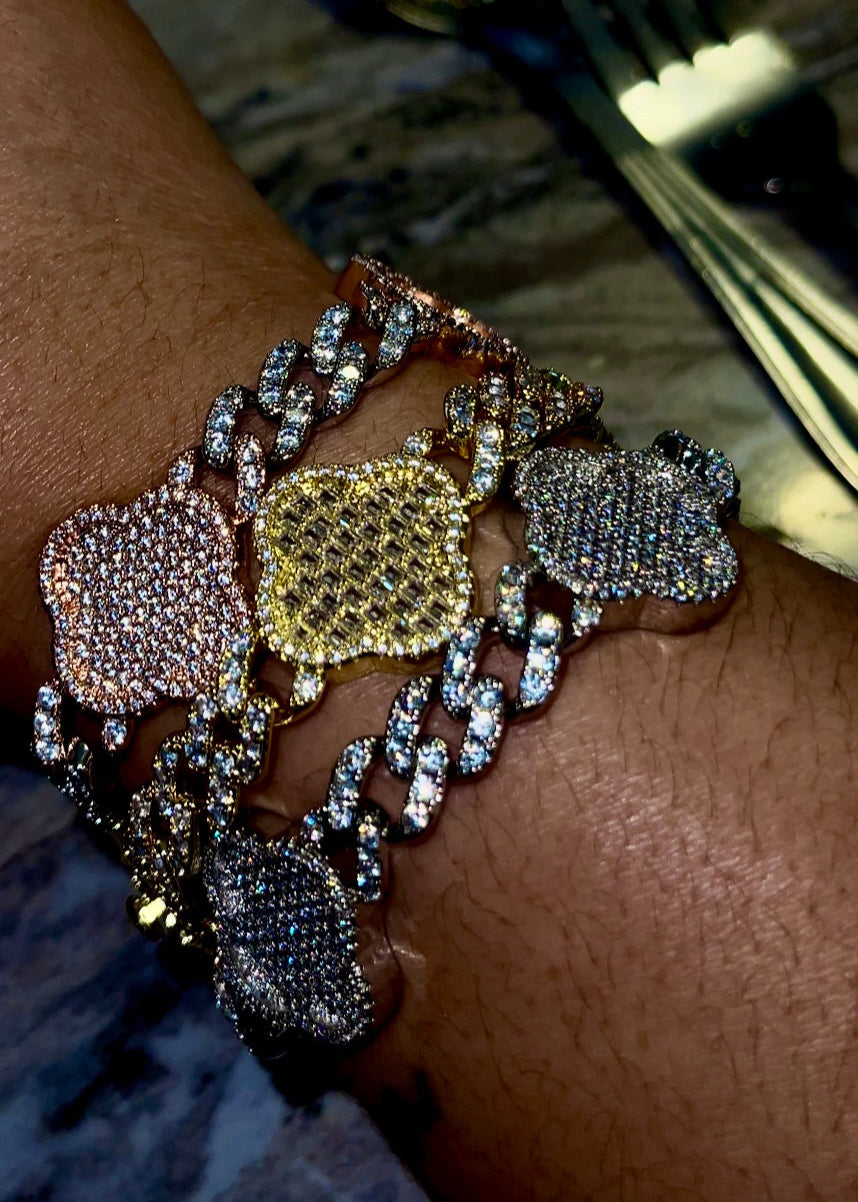 CLOVER SHAPED CUBAN STYLE BRACELET
