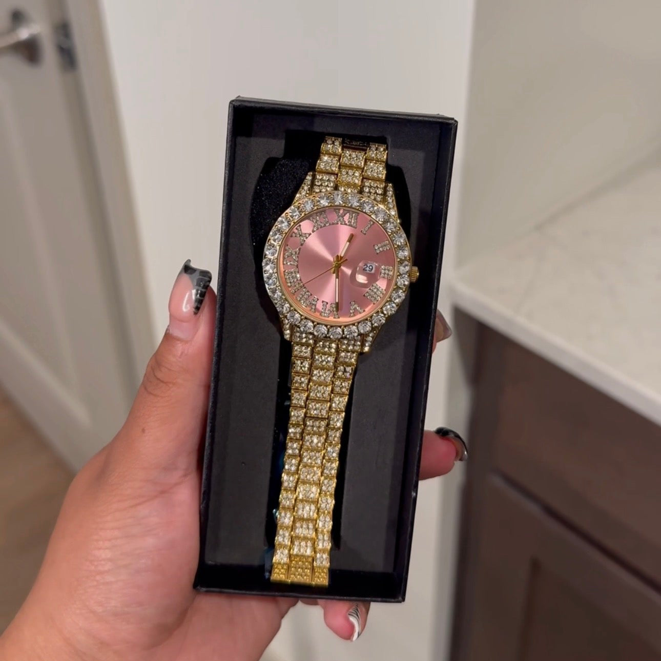 FLIRTY PINK | PINK FACE WATCH (GOLD)